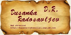 Dušanka Radosavljev vizit kartica